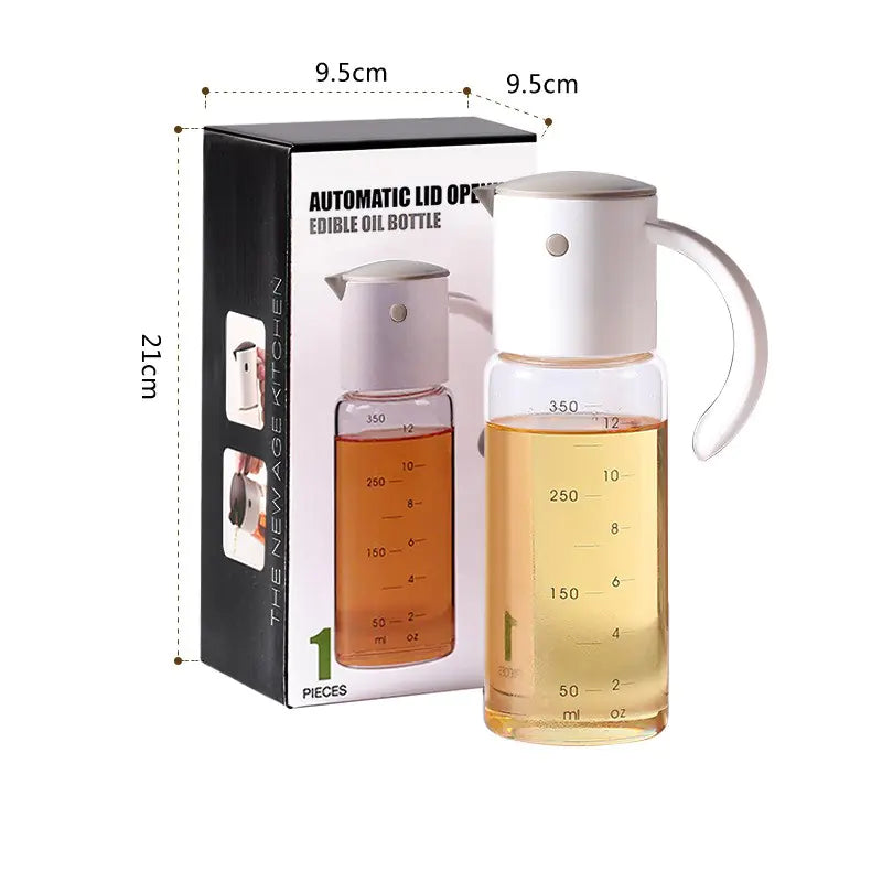 Automatic Oil Dispenser - Borosilicate Glass Condiment Bottle