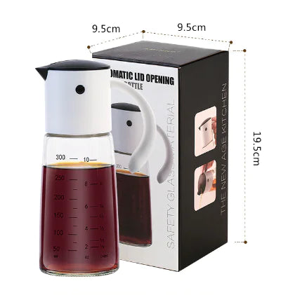 Automatic Oil Dispenser - Borosilicate Glass Condiment Bottle