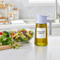 2-in-1 Oil Sprayer and Dispenser for Kitchen - 470ml Glass Olive Oil Bottle - Dual Function Oil Mister and Pourer