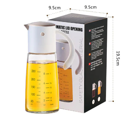 Automatic Oil Dispenser - Borosilicate Glass Condiment Bottle