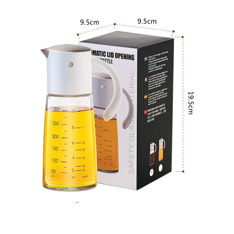 Automatic Oil Dispenser - Borosilicate Glass Condiment Bottle